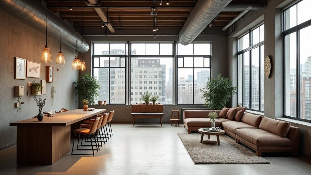 Modern industrial design studio workspace